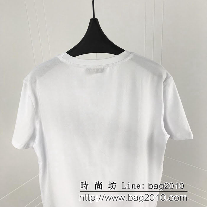 FENDI芬迪 19ss春夏新款 斜條FF印花 百搭款短袖 明星同款 男女同款 ydi1603